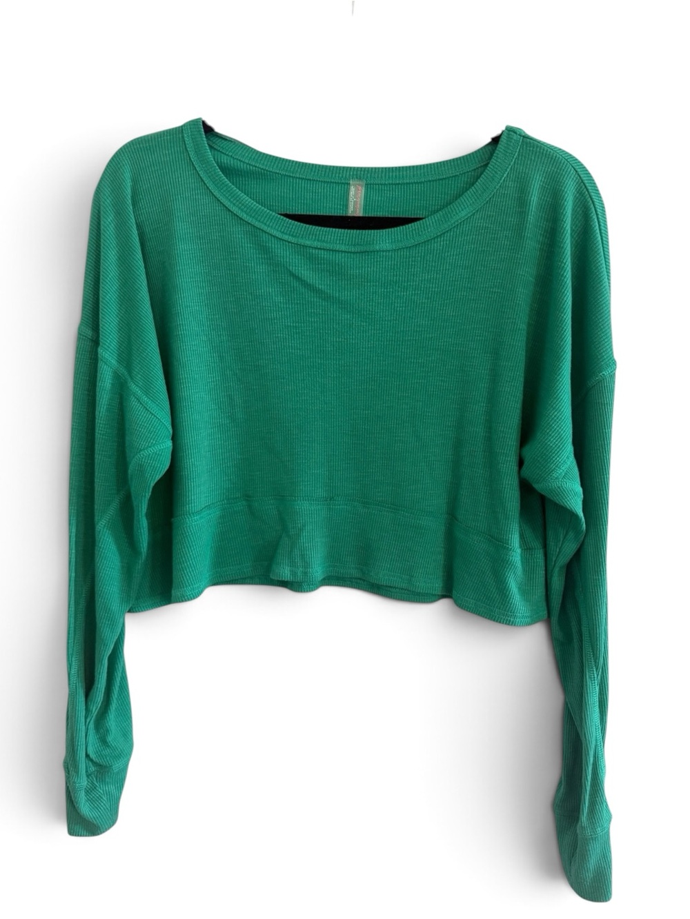 FP Movement by Free People Cropped Long-Sleeve Top - Emerald Green